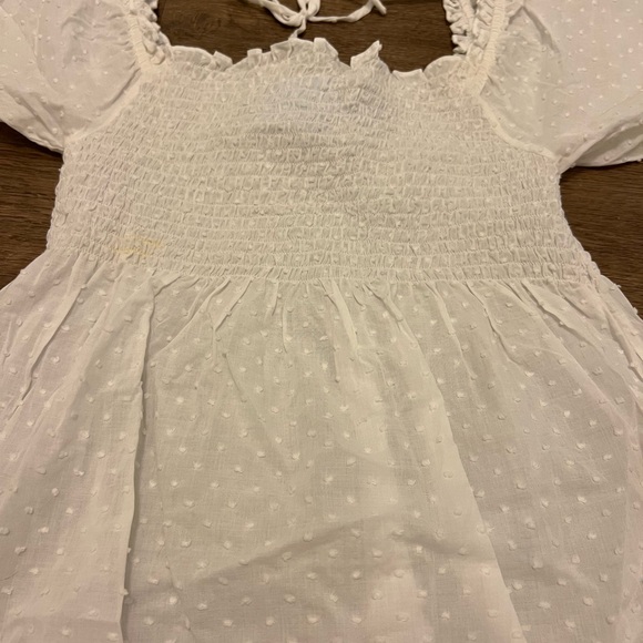 Hill House Athena Nap Dress in White Swiss Dot - Size Small - Picture 4 of 8